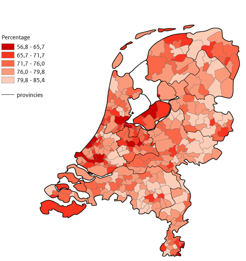 Regionale deelname Borstkankerscreening 2019-2021