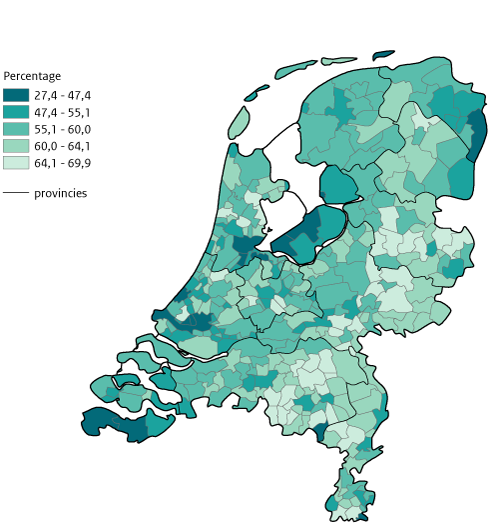 Regionale deelname Baarmoederhalskankerscreening 2021