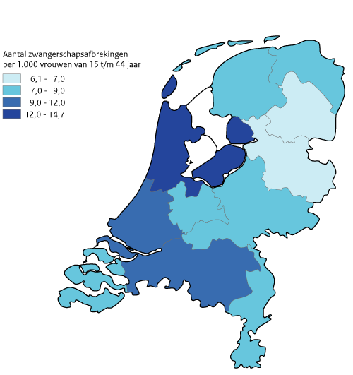 Kaart NL zwangerschapsafbreking 2022