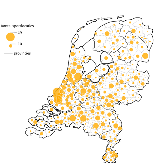 Kaart NL Gezonde sportlocaties 2023