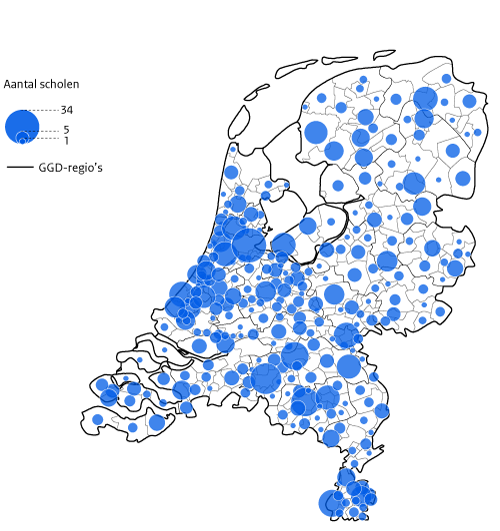 Kaart NL Gezonde scholen 2024